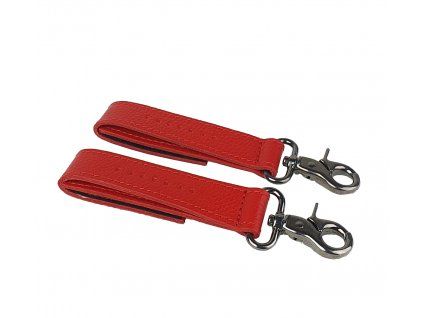 3354 kozeny uchyt na kocarek cerveny