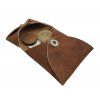 Mincovník hnědý vintage s monogramem (3)